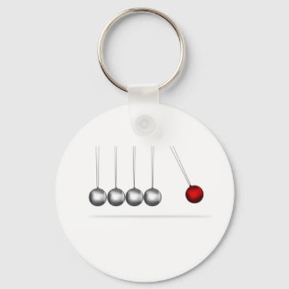 newtons cradle silver balls concept keychain