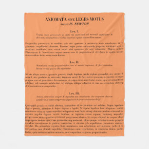 Newton's Laws of Motion fleece throw blanket-melon Blanket