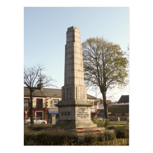 Newtownards war memorial postcard