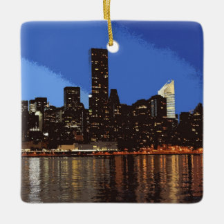 NewYork001Q-7874px Ceramic Ornament