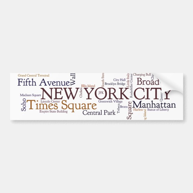 NewYork Bumper Sticker (Front)