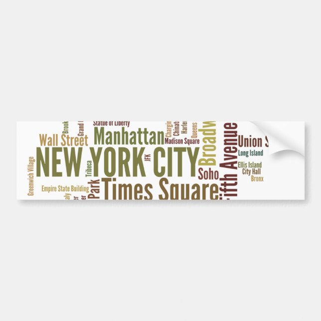 NewYork Bumper Sticker (Front)