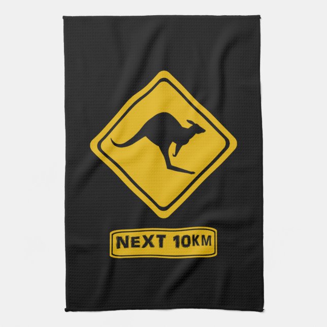 next 10 km kangaroos kitchen towel (Vertical)