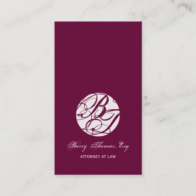 Next Appointment Cards, monogram business cards (Front)
