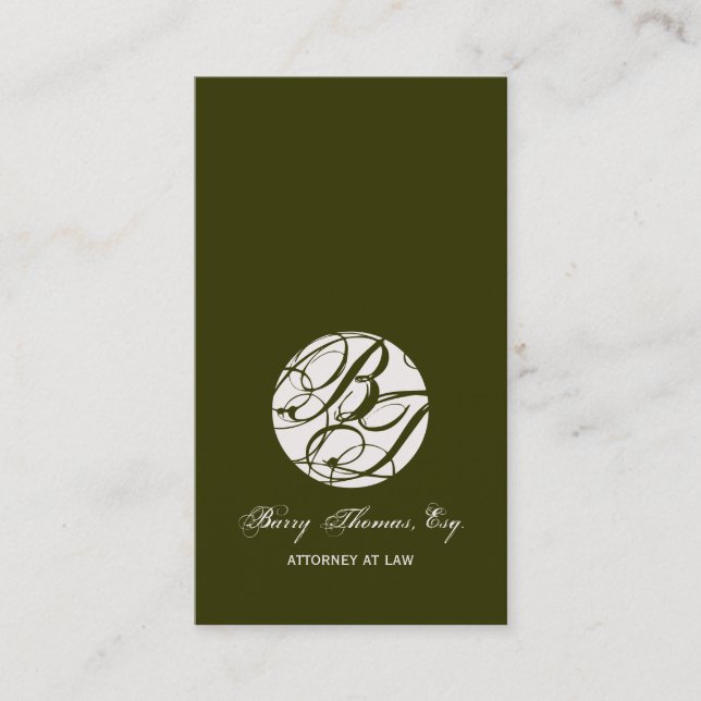 Next Appointment Cards, monogram business cards (Front)