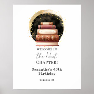 Next Chapter 40th Birthday Signature Poster