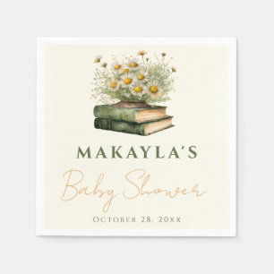Next Chapter Boho Book Lover Floral Baby Shower Napkin