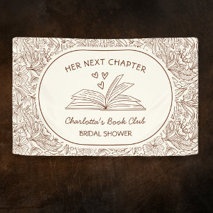 Next Chapter Book Club Brown Bridal Shower Banner