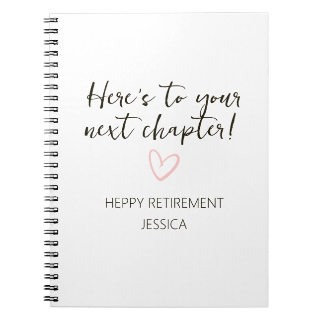 Next Chapter Personalized Retirement Gift Notebook (Front)