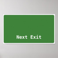 Next Exit Sign Template
