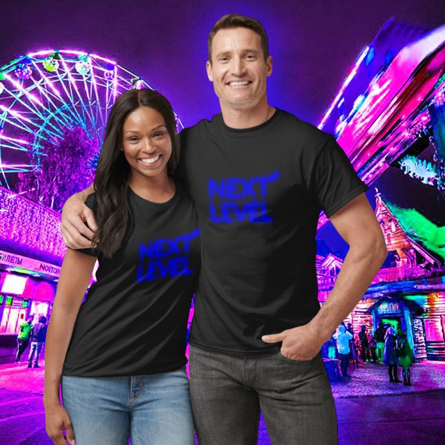 Next Level Blue Neon Black T-Shirt (Creator Uploaded)