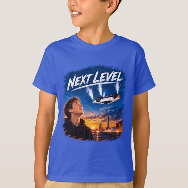 Next Level - Space Car Launch Graphic Tee (Front)