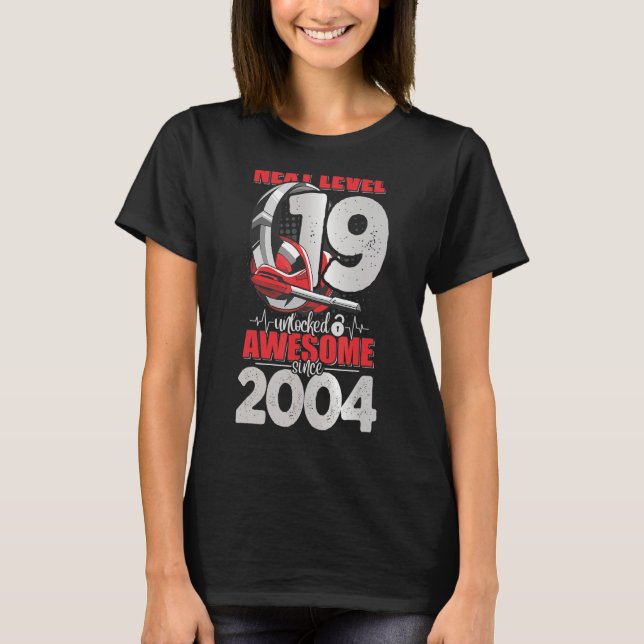 Next Level Unlocked 19 Year Old Boy 2004 Headset G T-Shirt (Front)