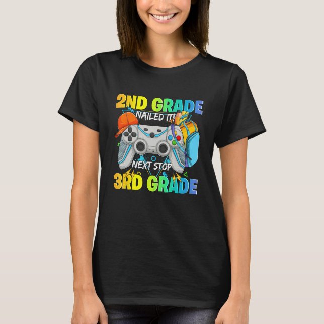 Next stop 3rd grade 2nd grade nailed it Graduate V T-Shirt (Front)