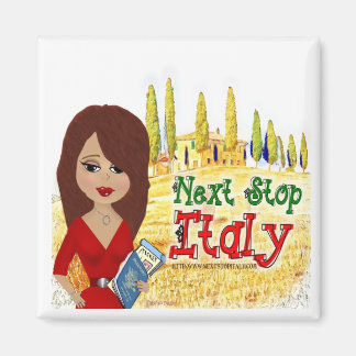Next Stop Italy Logo Magnet