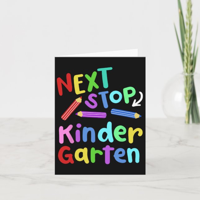 Next Stop Kindergarten Preschool Graduation 2025 B Card (Front)