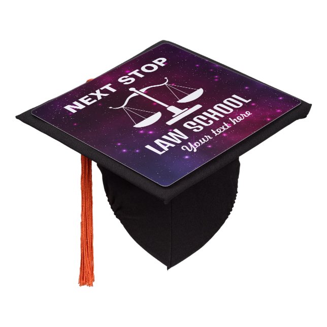 Next Stop Law School Graduation Cap Topper (Angled)