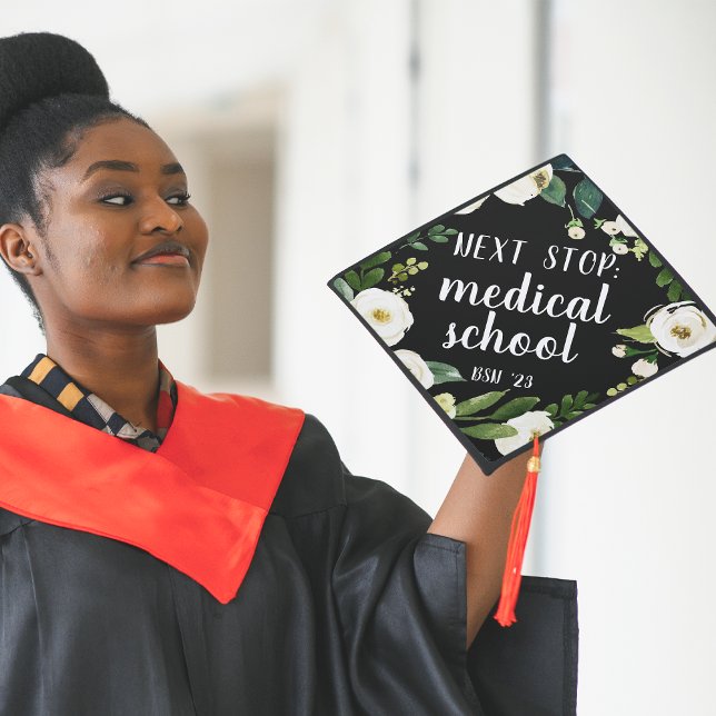 Next Stop Med School | Custom Class Year Graduation Cap Topper (Creator Uploaded)