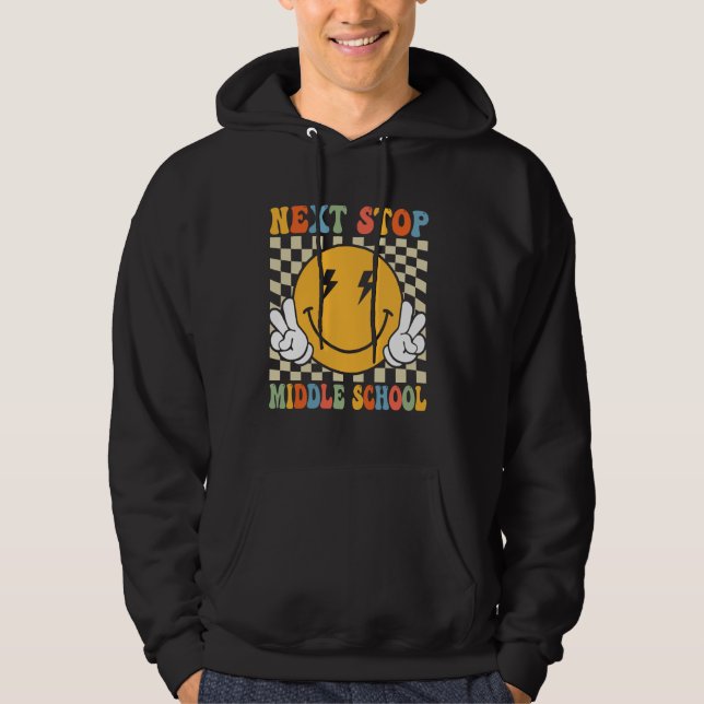 Next Stop Middle School Groovy Elementary School G Hoodie (Front)