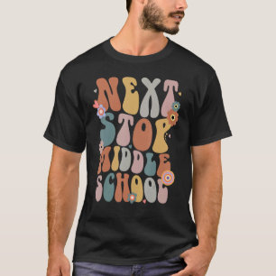 Next Stop Middle School Groovy Retro 5th Grade Gra T-Shirt