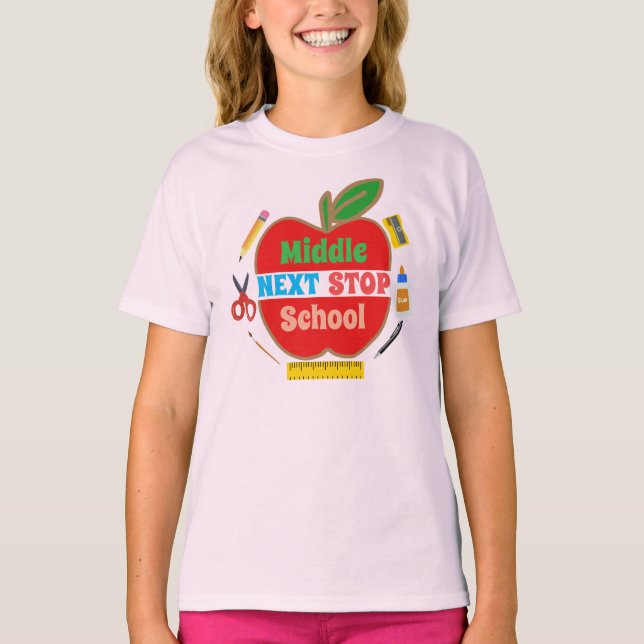 Next Stop Middle School T-Shirt (Front)