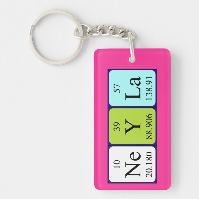 Neyla periodic table name keyring (Front)