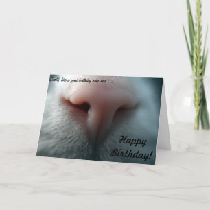 Nez de chat pour carte d'anniversaire