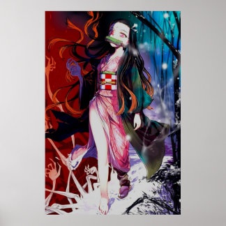 Nezuko In Hell Kimetsu No Yaiba Poster