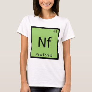 Nf - New Forest Pony Chemistry Element Horse T-Shirt