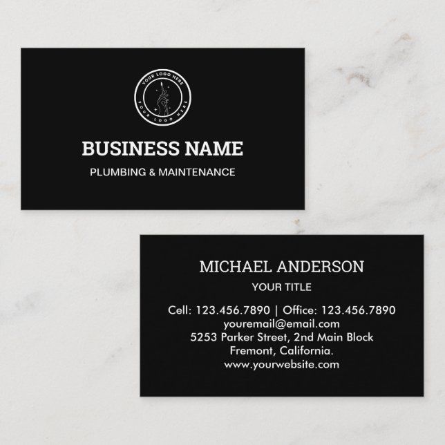 NFC Tap Placeholder Business Card | Professional (Front/Back)