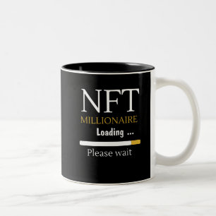 NFT Millionaire Loading crypto currency trading Two-Tone Coffee Mug