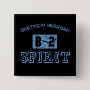 NG B-2 Spirit - BLUE 2 Inch Square Button