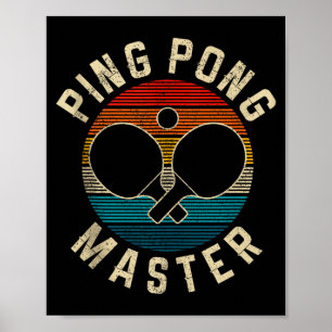 Ng Ng Master Vintage Table Tennis Player Funny Gif Poster