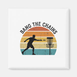 Ng The Chains Retro Disc Golf Silhouette Vintage S Magnet