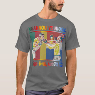 Ngannou Vs Miocic Flags Colours T-Shirt