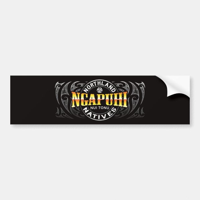 Ngapuhi Lifer Moko Bumper Sticker (Front)