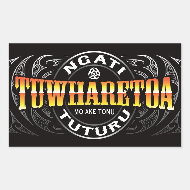 Ngati Tuwharetoa Life Moko Chrome Sticker (Front)