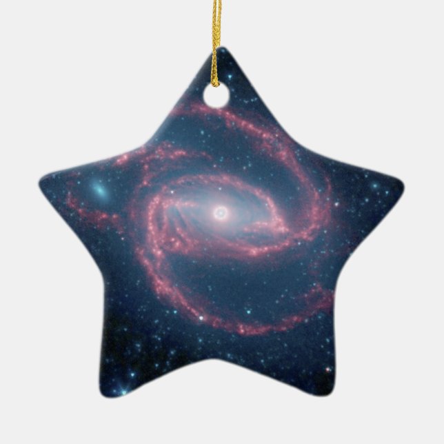 NGC 1097 Coiled Galaxy of the Night Ceramic Ornament (Front)