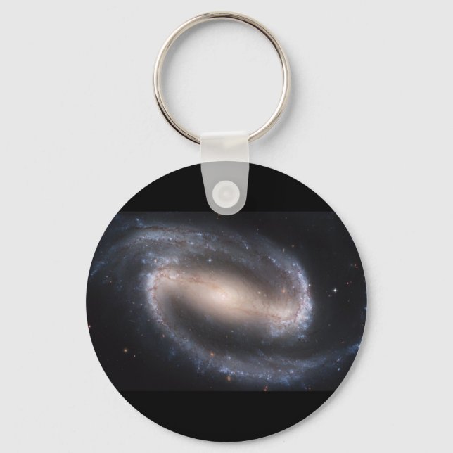 NGC-1300 Barred Spiral Galaxy Keychain (Front)
