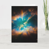 NGC 2818 Planetary nebula glowing Card (Front)