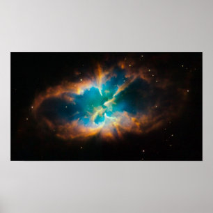 NGC 2818 Planetary nebula glowing Poster