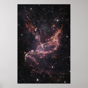 NGC 346 Star Cluster Inside a Nebula JWST Poster