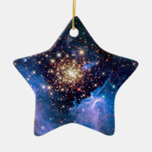 NGC 3603 Star Cluster - NASA Hubble Space Photo Ceramic Ornament