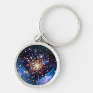 NGC 3603 Star Cluster - NASA Hubble Space Photo Keychain