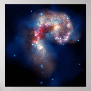NGC 4038 Antennae Galaxies NASA Poster