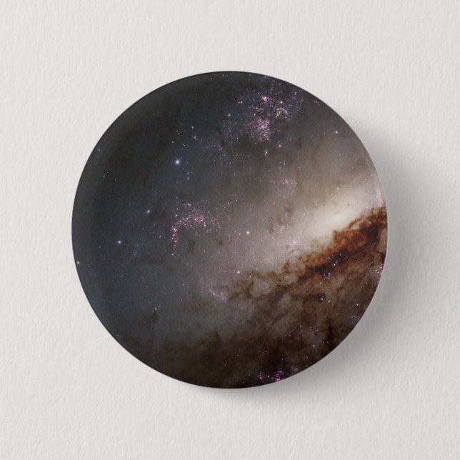 Ngc 4258 Undergoing Intense Star Formation. 2 Inch Round Button (Front)