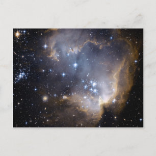 NGC 602 bright stars NASA Postcard