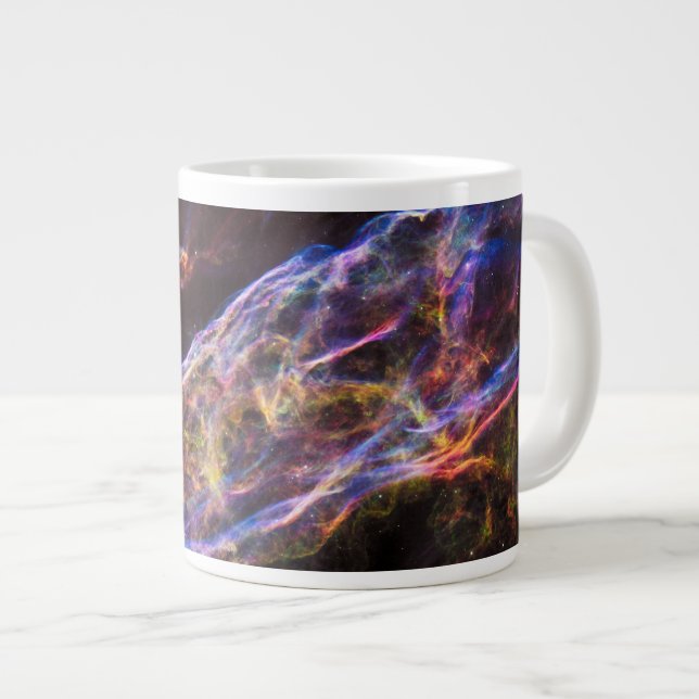 Ngc 6960, The Witch's Broom Nebula. Large Coffee Mug (Front Right)