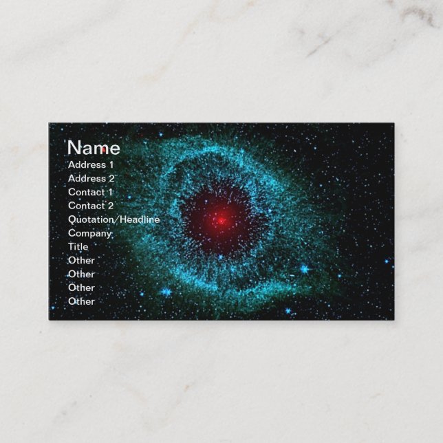 NGC 7293 The Helix Nebula NASA Business Card (Front)