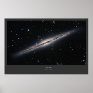 NGC-891 Spiral Galaxy Poster